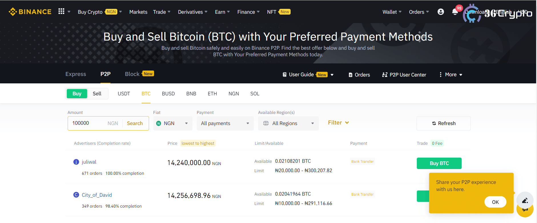Tutorial: How To Buy Bitcoin on Binance Using P2P (Step-to-Step Guide)