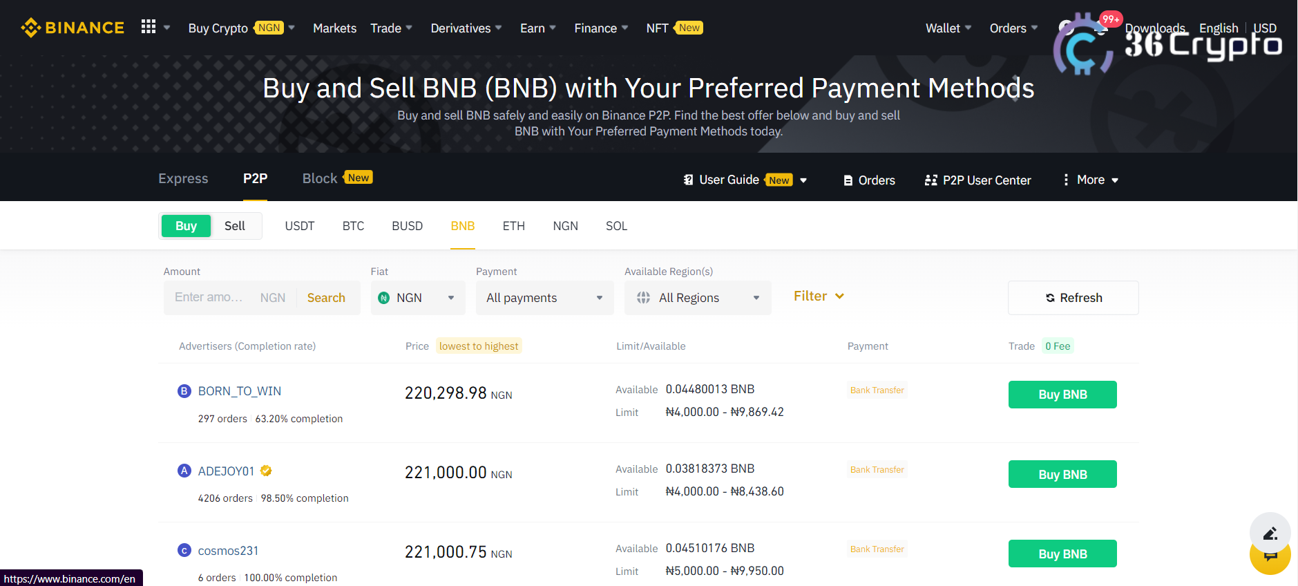 How To Buy Binance Coin (BNB) - A Step-by-step Guide - 36Crypto