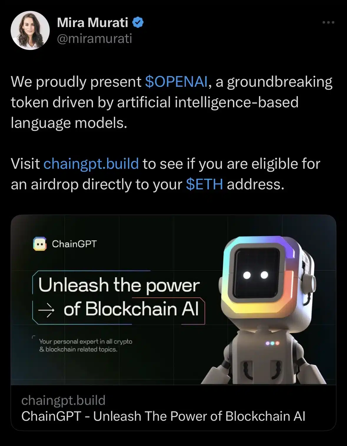 Hackers Attack OpenAI CTO’s Twitter Account, promotes crypto scam