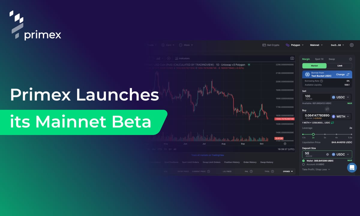 Primex, the Protocol for Spot Margin Trading on DEXs, Launches its Mainnet Beta Primex, the Protocol for Spot Margin Trading on DEXs, Launches its Mainnet Beta