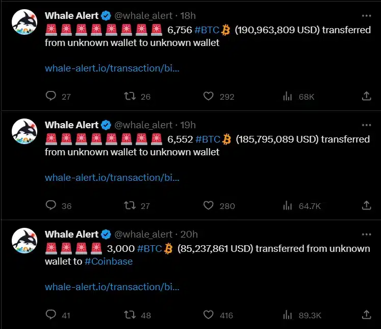 Over $750 Million Worth of BTC and ETH Reportedly Moved Across Wallets 1 Over $750 Million Worth of BTC and ETH Reportedly Moved Across Wallets