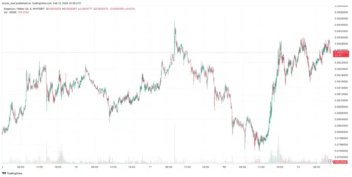 Biden’s Laser Eyes, Elon Musk’s Court, And Other Things That Happened in Crypto Over The Weekend 3 dogecoin chart