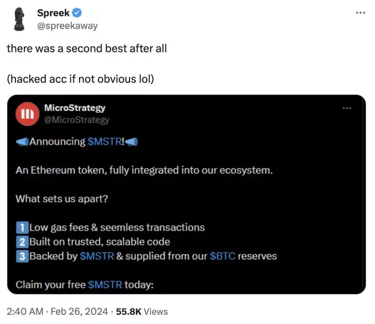 Weekend Recap: OTCPro Mistakenly Sends Over $650k to a User, Microstrategy Hacked, Satoshi Email and More 1 MicroStrategy Account Hacking