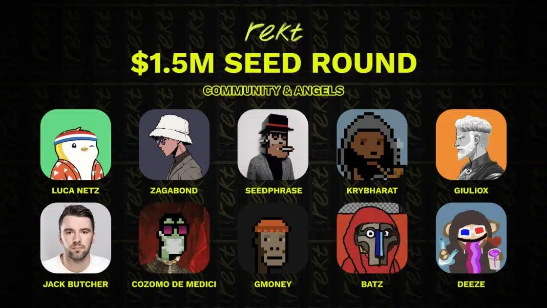 Rekt Raises $1.5M Seed Round Backed by Angels and Community, Following Sell-Out Success of Rekt Drinks Rekt Raises $1.5M Seed Round Backed by Angels and Community, Following Sell-Out Success of Rekt Drinks