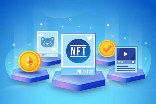 NFT marketplace with collectibles and crypto assets