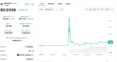 Elon Musk Father's Musk It (MUSKIT) Memecoin Surges 3,500% Before Sharp Correction 2 Musk It
