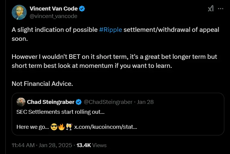vincent van code tweet
