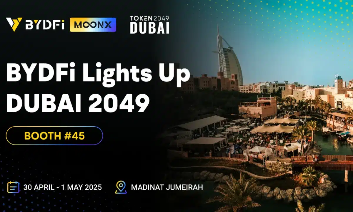 BYDFi Becomes Official Sponsor of TOKEN2049 Dubai, MoonX On-Chain Trading Tool Makes Its Debut in the Middle East BYDFi Becomes Official Sponsor of TOKEN2049 Dubai, MoonX On-Chain Trading Tool Makes Its Debut in the Middle East
