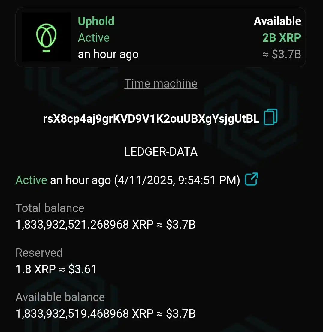 uphold xrp holding