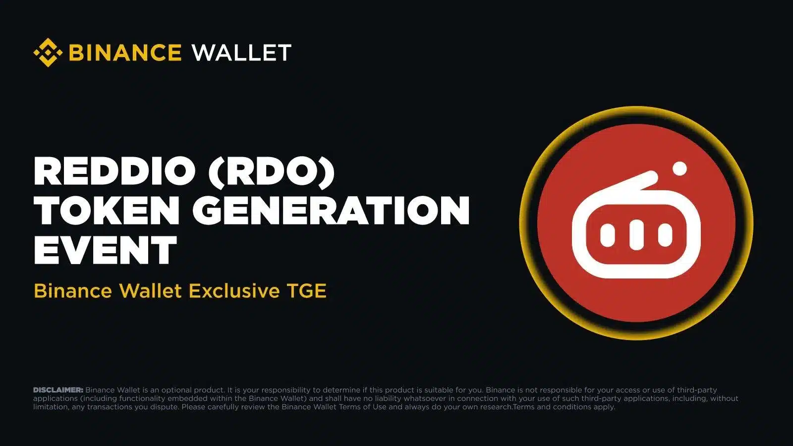 Reddio’s Exclusive Token Generation Event (TGE) and Alpha Trading on Binance Wallet – May 29, 2025 Reddio’s Exclusive Token Generation Event (TGE) and Alpha Trading on Binance Wallet – May 29, 2025