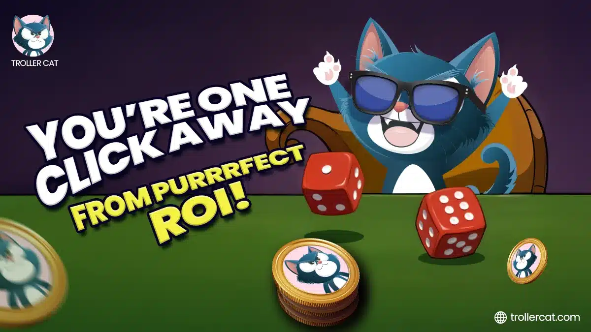 you are one clisk away troller cat