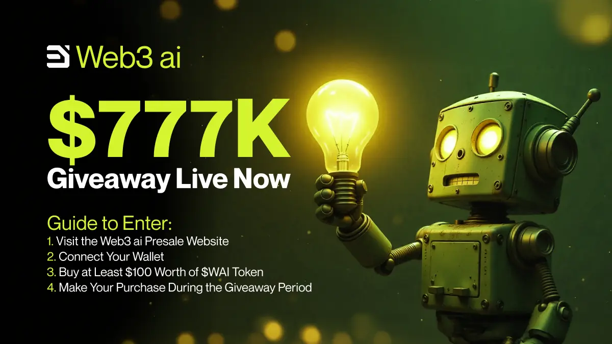 Web3 ai $777k Giveaway live