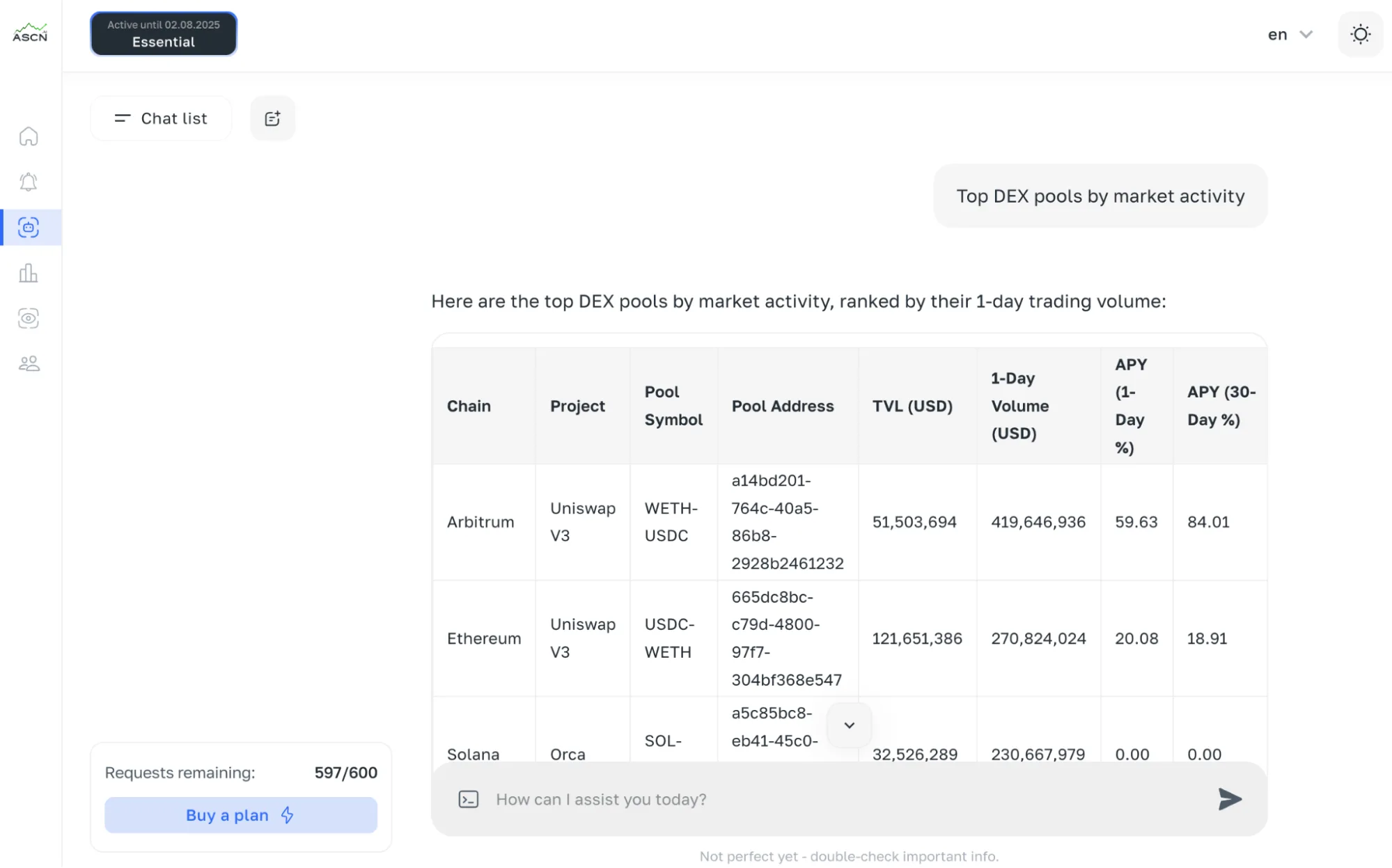 arbitrage scanner chat list