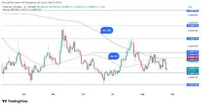Shiba Inu Set for Major Price Shift as Key Moving Average Crossover Looms 1 shiba inu