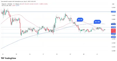 Dogecoin Plunges After Death Cross: Can It Recover to $0.45? 1 dogecoin