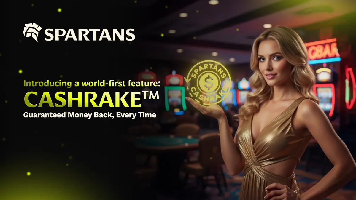 Spartans Casino Launches World-First Feature: CASHRAKE Gives 10% Back Every Time