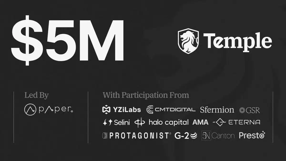 Temple Raises $5M To Build Privacy Focused Technical Stack To Trade Capital Markets On Canton