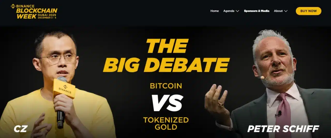 cz vs peter schiff binance blockchain week