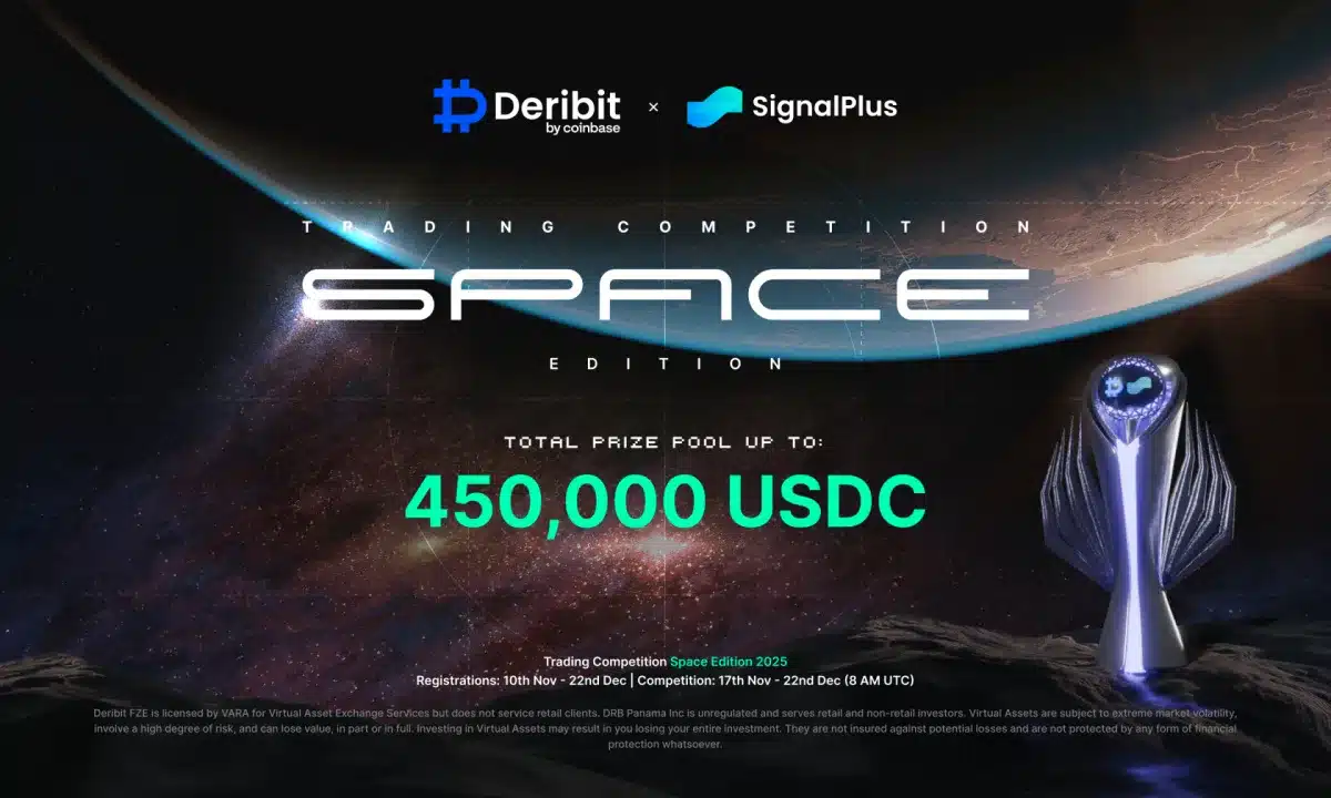 Deribit and SignalPlus Launch 2025 Trading Competition, Featuring a $450,000 USDC Prize Pool Deribit and SignalPlus Launch 2025 Trading Competition, Featuring a $450,000 USDC Prize Pool