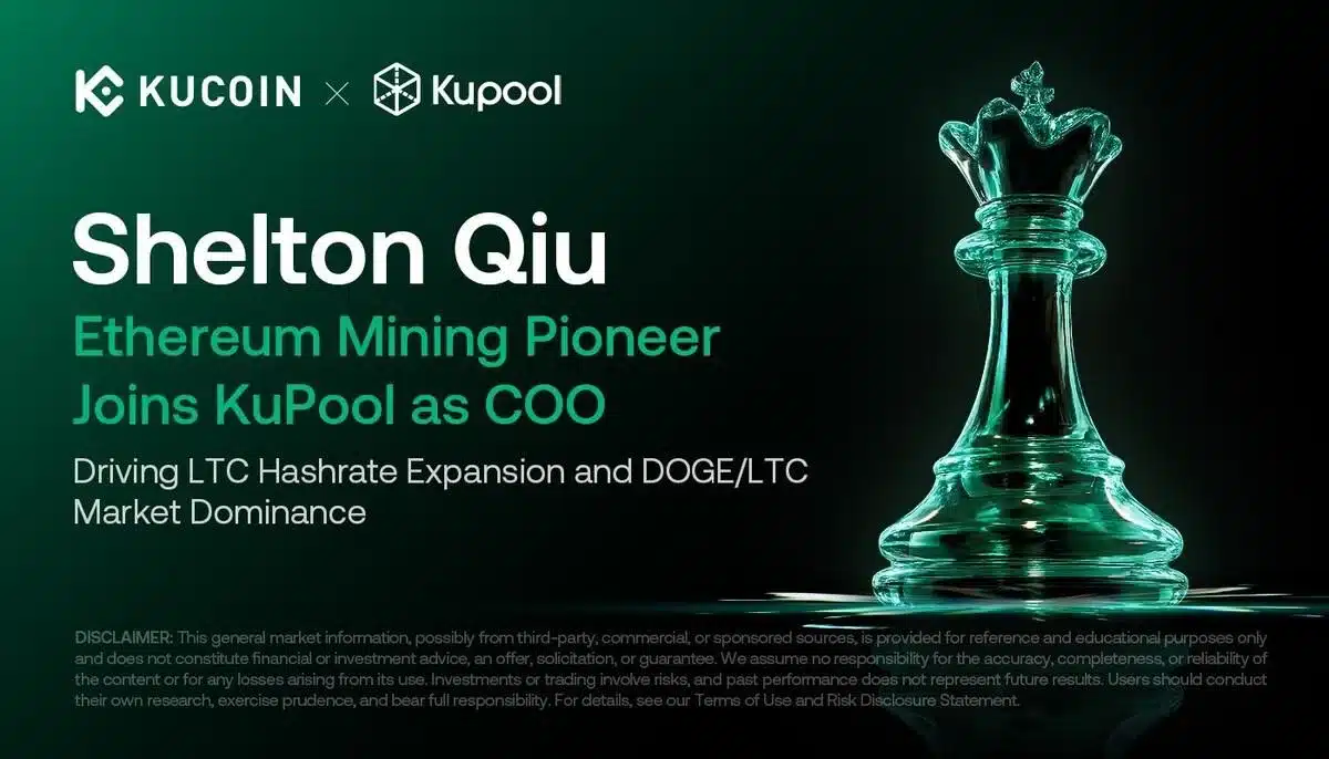 KuPool Strengthens Leadership with Ethereum Mining Pioneer Shelton Qiu, Driving LTC Hashrate Expansion and DOGE/LTC Market Dominance KuPool Strengthens Leadership with Ethereum Mining Pioneer Shelton Qiu, Driving LTC Hashrate Expansion and DOGE/LTC Market Dominance