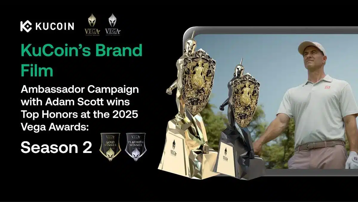 KuCoin and Casual Films Celebrate Top Honors for KuCoin Brand Film Featuring Adam Scott at the 2025 Vega Awards: Season 2 KuCoin and Casual Films Celebrate Top Honors for KuCoin Brand Film Featuring Adam Scott at the 2025 Vega Awards: Season 2