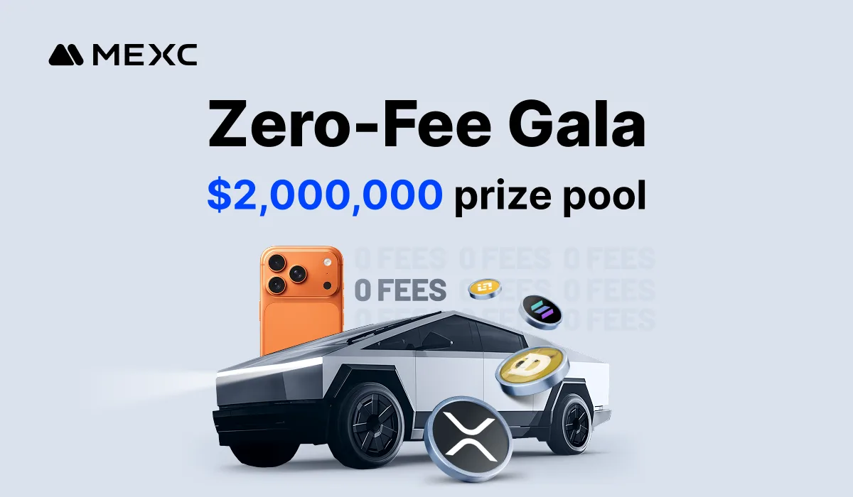 MEXC Launches “Zero-Fee Gala” with $2 Million Prize Pool Including Cybertruck, Gold Bar, and iPhone 17