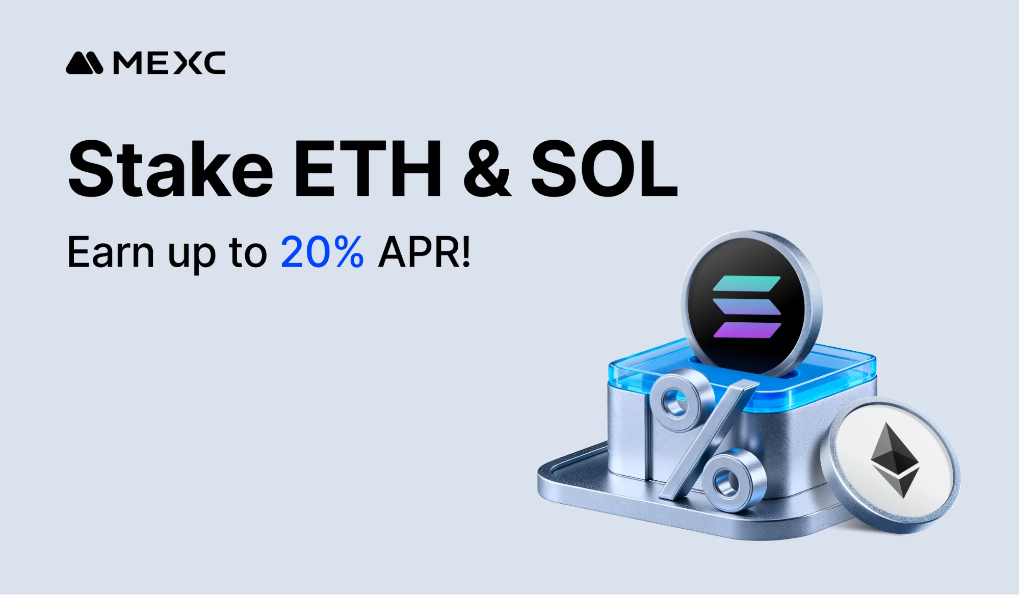 MEXC Launches ETH and SOL Staking Event Offering Up to 20% APR