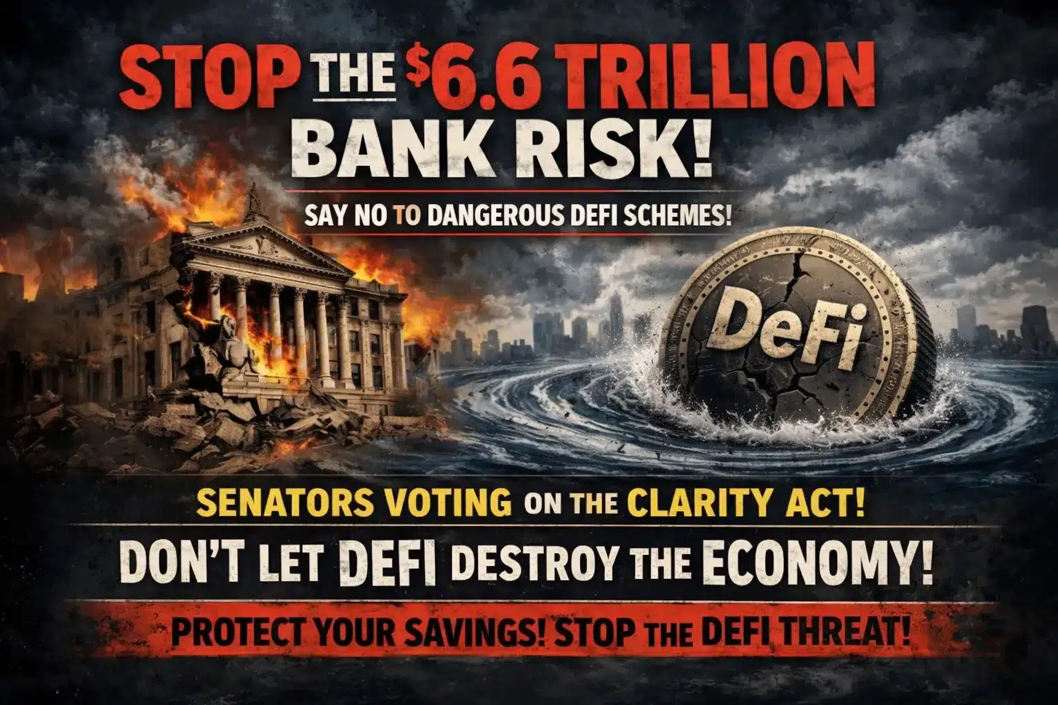 Anti-DeFi Group Launches Ad Campaign Urging Senators to Exclude DeFi from Crypto Bill