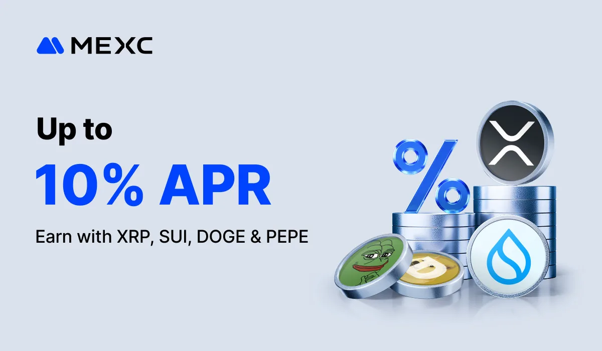 MEXC Launches Hot Tokens Earn Fest, Adding XRP, SUI, DOGE and PEPE with 10% APR