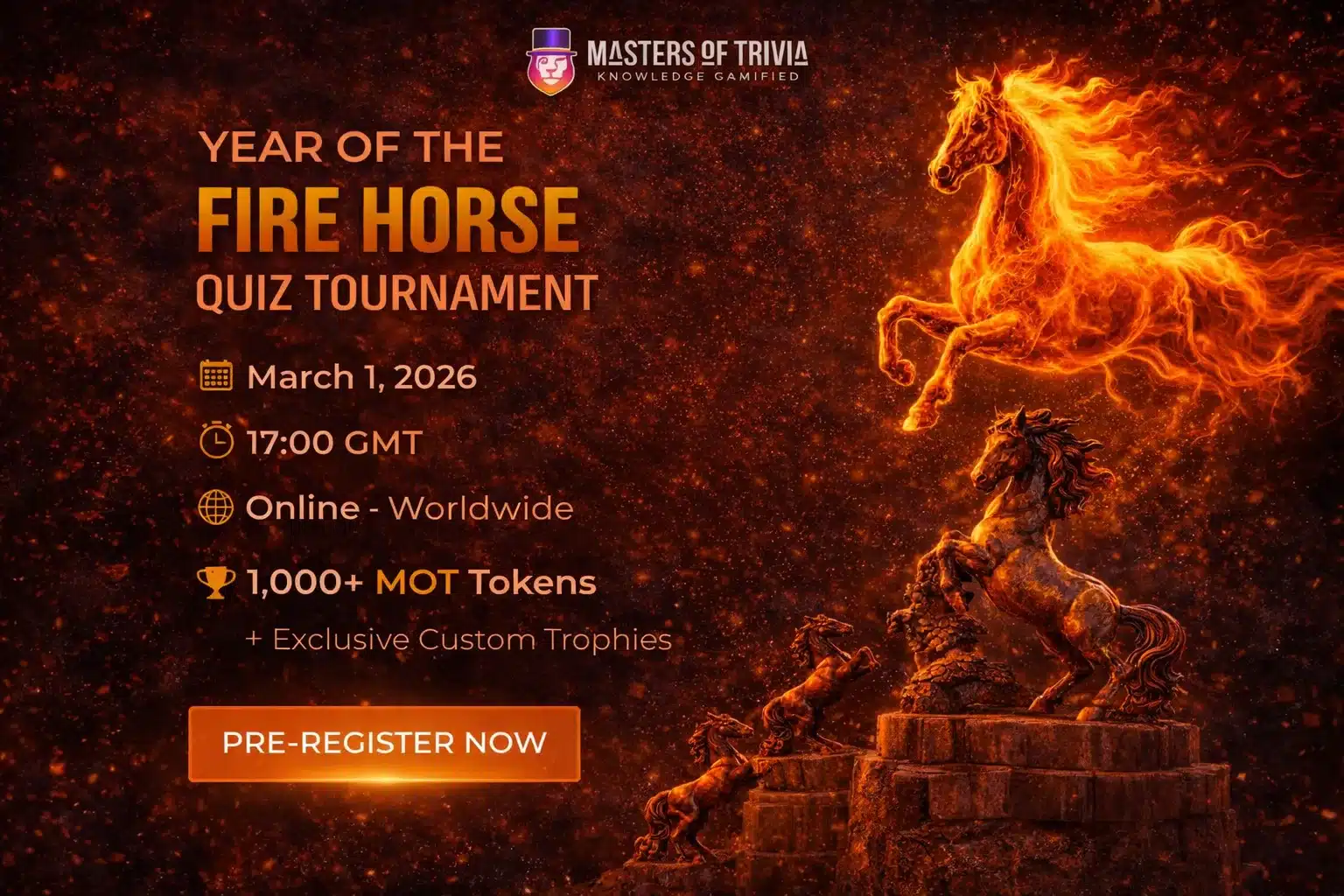 Masters of Trivia Launches March 1 “Year of the Horse” On-Chain Trivia Tournament on Solana With 1,000 MOT Token Prize Pool