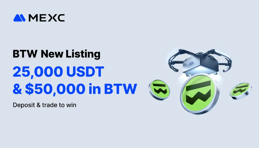 MEXC Lists Bitway (BTW) with $50,000 in BTW and 25,000 USDT Airdrop+ Rewards