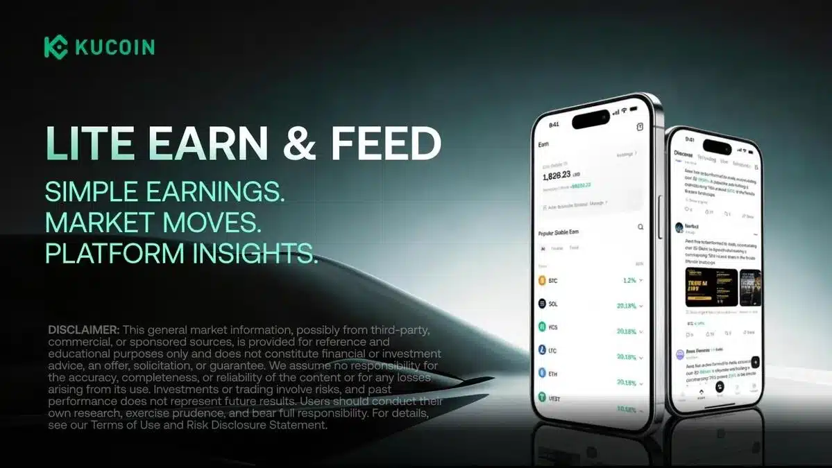 KuCoin Enhances Lite Mode With Earn and Feed, Supporting Confident Entry Into Crypto and Broader Adoption KuCoin Enhances Lite Mode With Earn and Feed, Supporting Confident Entry Into Crypto and Broader Adoption