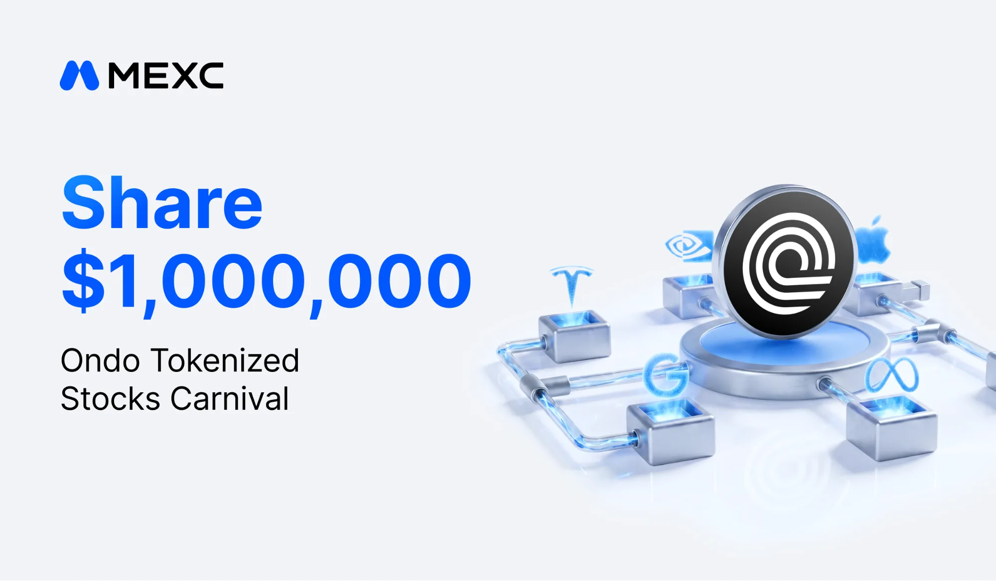 MEXC Launches Ondo Tokenized Stocks Carnival with a $1,000,000 Reward Pool