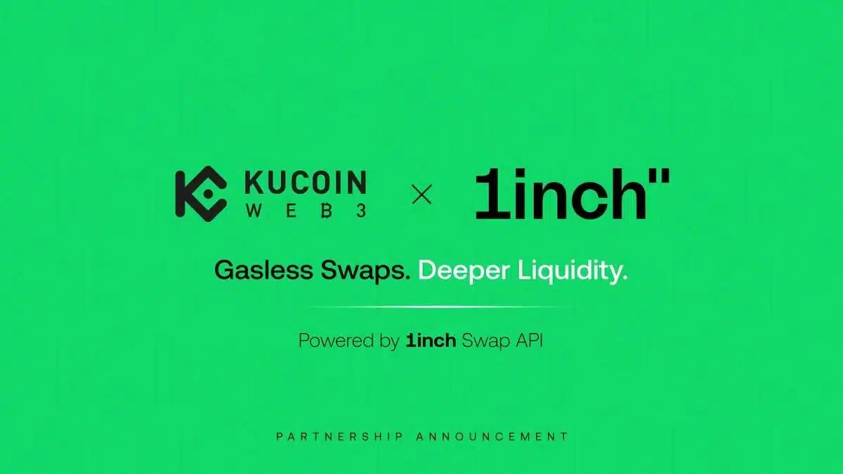 KuCoin Web3 Wallet Integrates 1inch Swap API to Power Gasless, MEV-Protected RWA Swaps