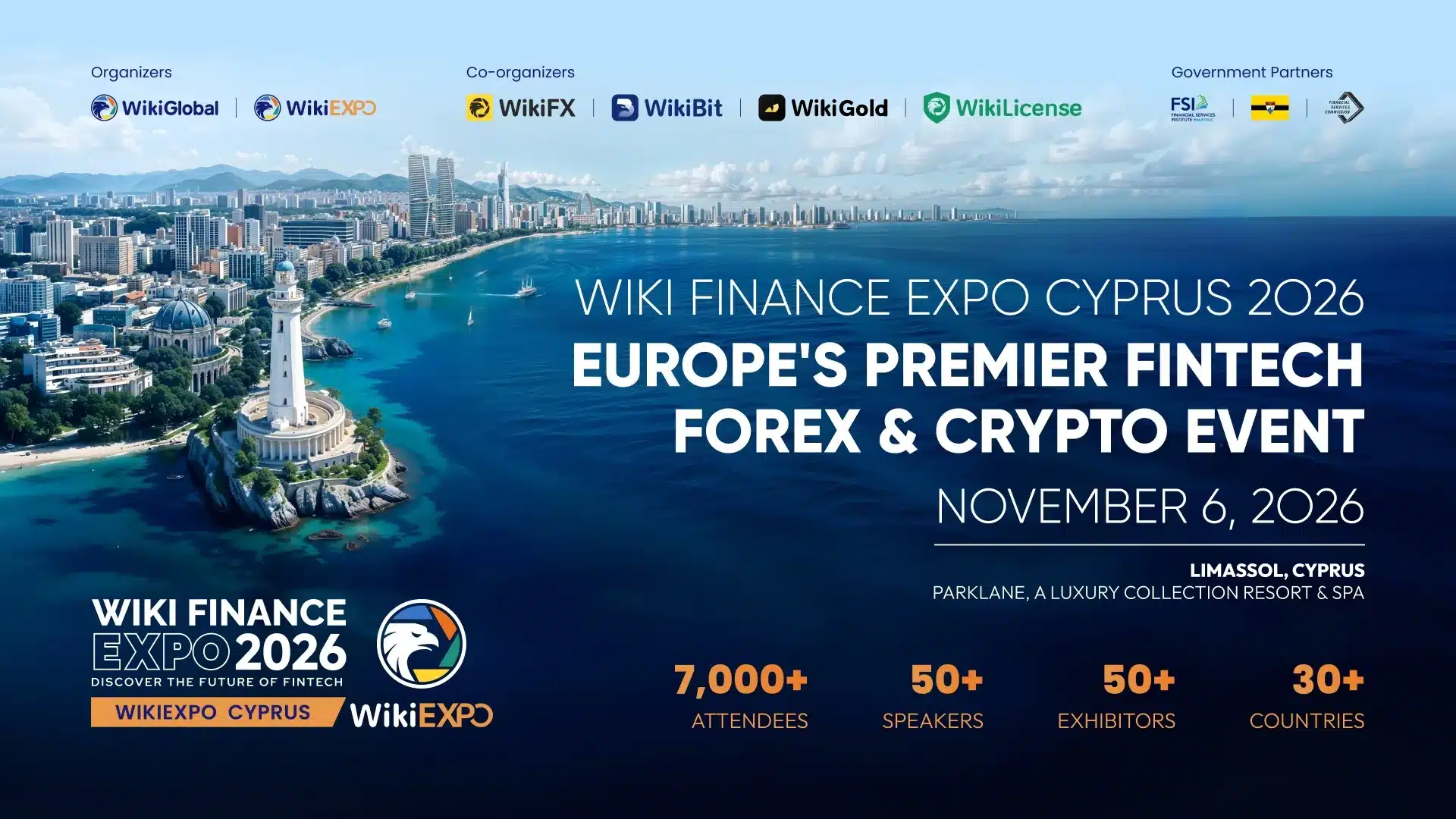 Europe’s Premier FX, Crypto & Fintech Event – Wiki Finance Expo Cyprus 2026 is Coming to Limassol This November