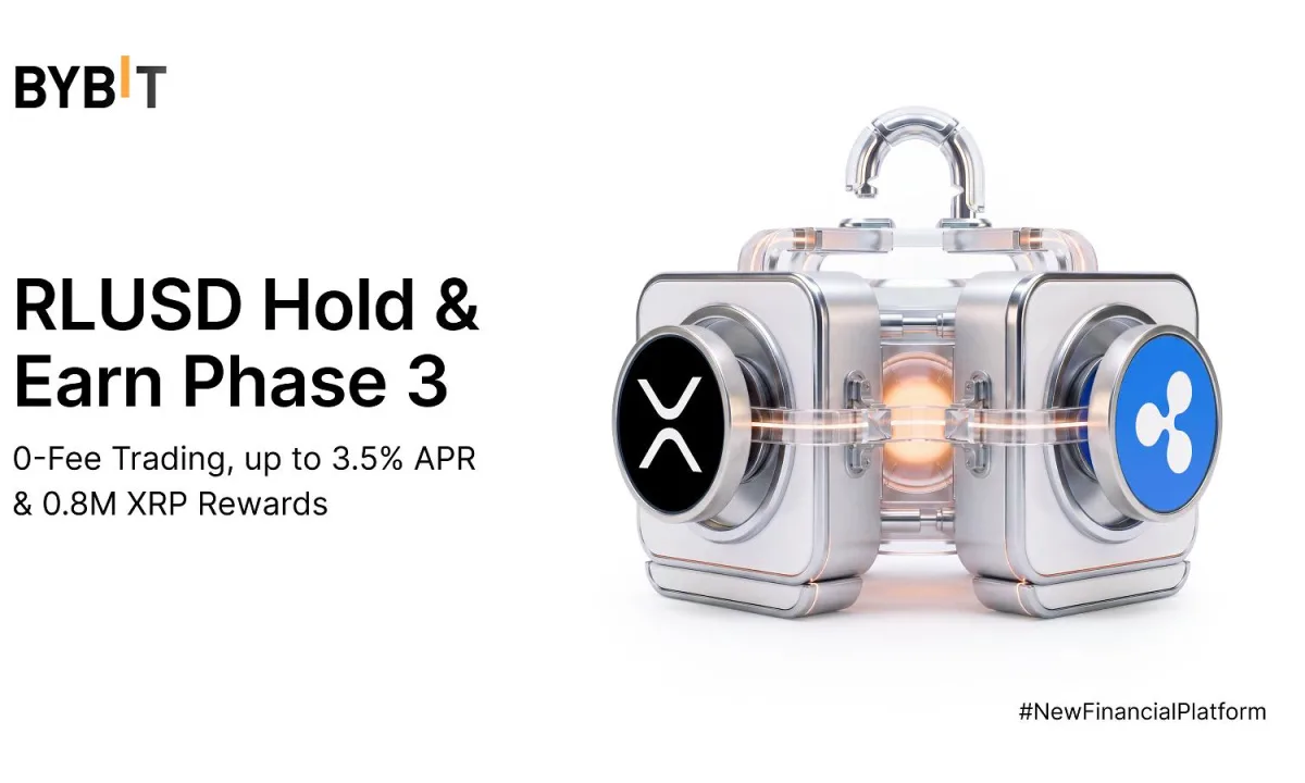 Bybit Renews RLUSD Hold & Earn Phase 3 with Zero-Fee Spot Trading and 800,000 XRP Rewards