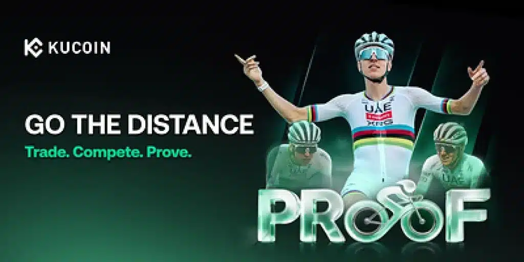 KuCoin PROOF Returns With “Go The Distance,” Featuring Tadej Pogačar-Inspired Prizes and Over 800,000 USDT in Rewards