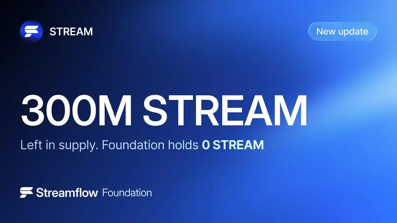 Streamflow Foundation Burns 70% of Total STREAM Supply, Permanently Removing STREAM Holdings from Circulation 3 300 stream