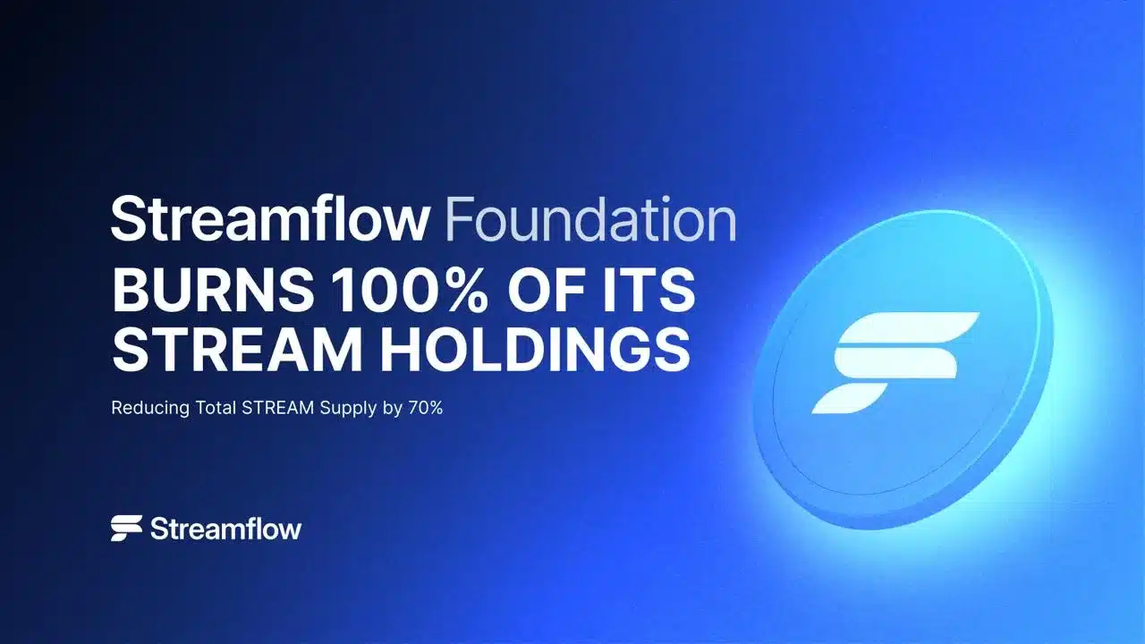 Streamflow Foundation Burns 70% of Total STREAM Supply, Permanently Removing STREAM Holdings from Circulation Streamflow Foundation Burns 70% of Total STREAM Supply, Permanently Removing STREAM Holdings from Circulation
